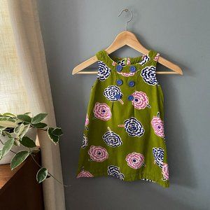 Mini Boden Floral Corduroy Dress Size 4-5